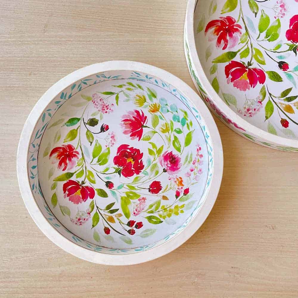 Spring Harmony - Round Serving Tray Set