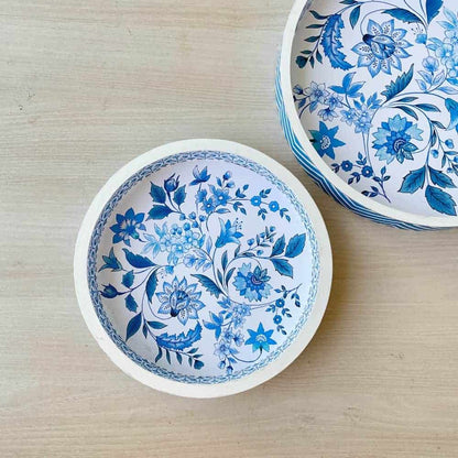 Indigo Dream - Round Serving Tray Set