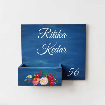 Handpainted Customized Planter Name plate -  Flower bed