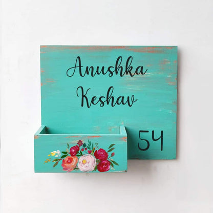 Handpainted Customized Planter Name plate -  Flower bed