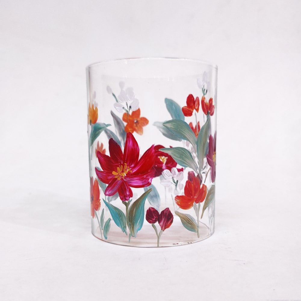 Scarlet Garden - Glass Votive