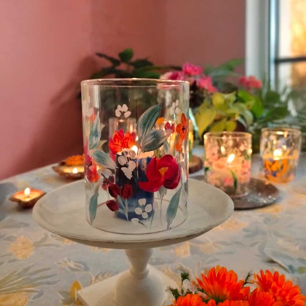 Scarlet Garden - Glass Votive