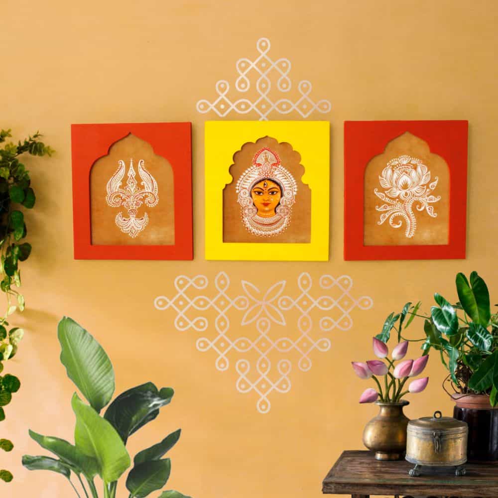 Durga Devi - Traditional Indian Wall Art