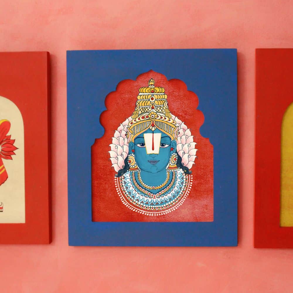 Vishnu Avatar - Traditional Indian Art | Ethnic Wall Art - rangreli