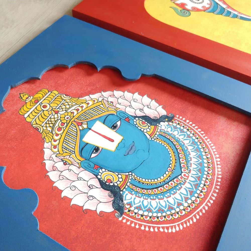 Vishnu Avatar - Traditional Indian Art | Ethnic Wall Art - rangreli