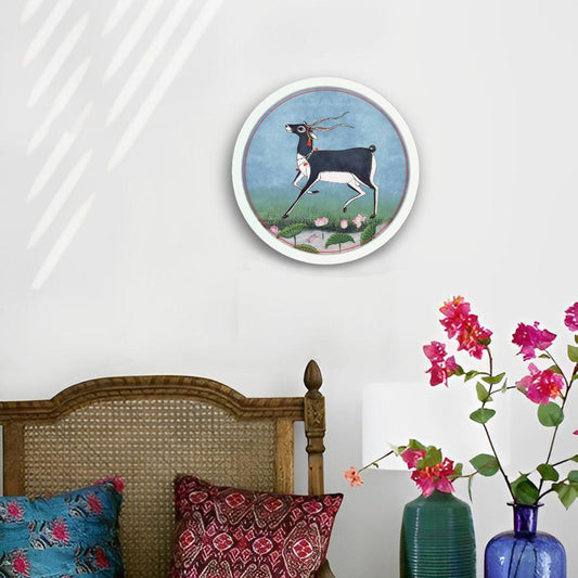 Blackbuck Pichwai Style Wall Art Frames