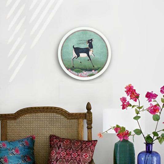 Blackbuck Pichwai Style Wall Art Frames Style 2