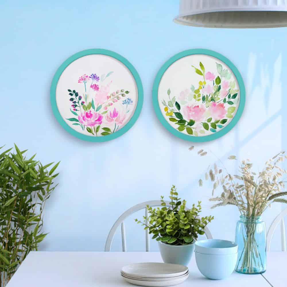 Handpainted wall art Style 2- Flowers Set of 2 - rangreli