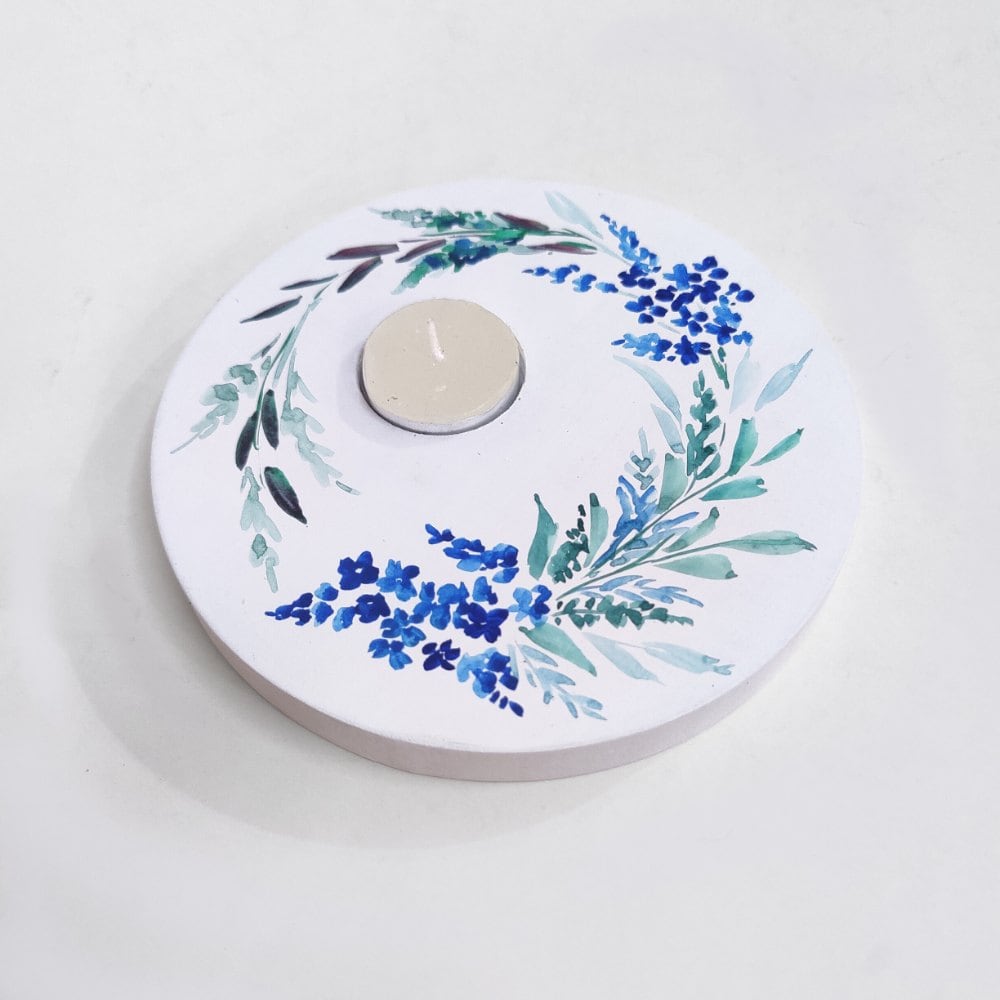 Sapphire Flora - Tealight Holder