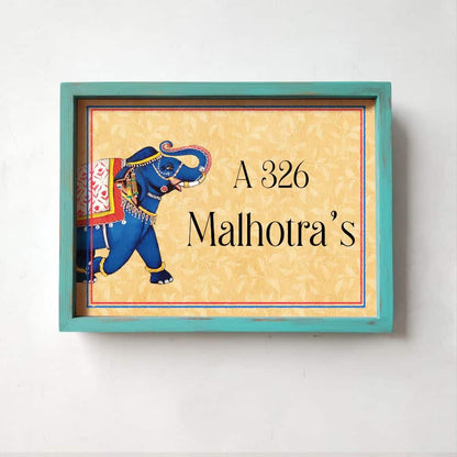 GajRaj - Handcrafted Framed Nameplate