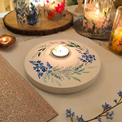 Sapphire Flora - Tealight Holder