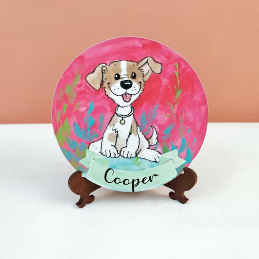 Handpainted Character Table Art -Goofy dog - rangreli