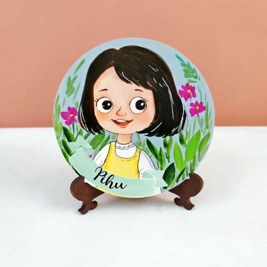 Handpainted Character Table Art - Kid - rangreli