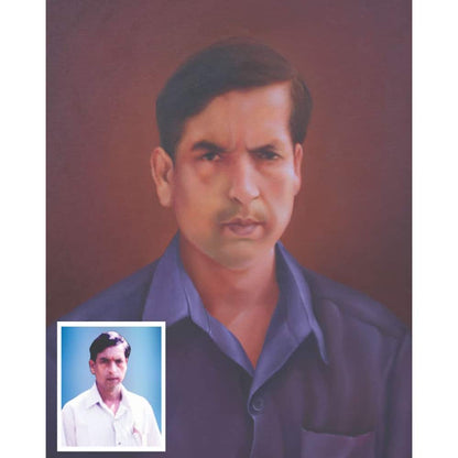 Oil Hand painted Portrait - Style 1 Restoration - rangreli