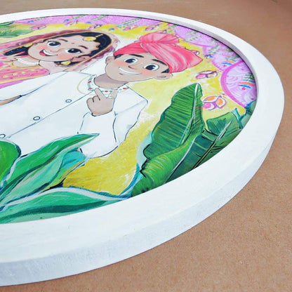 Handpainted Personalized Character Memories4- Full frame - rangreli