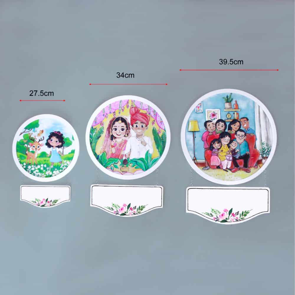 Handpainted Personalized Character Holiday Couple5- Full frame - rangreli