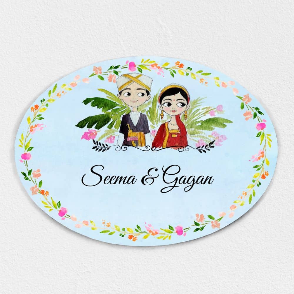 Buy Personalised Wooden Family Name Plaque Personalised Wedding Gift Rustic  Hand Made Home Decor Couple Name Sign Family Name Sign Online in India -  Etsy